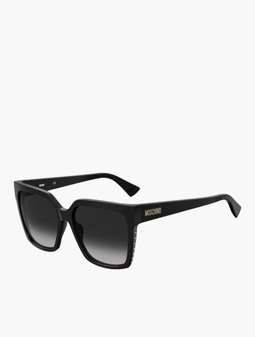 Moschino Black Square Metal Trim Sunglasses