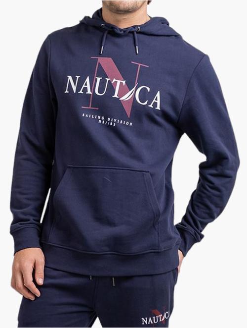 Nautica Navy Casablae Fleece Pullover Hood