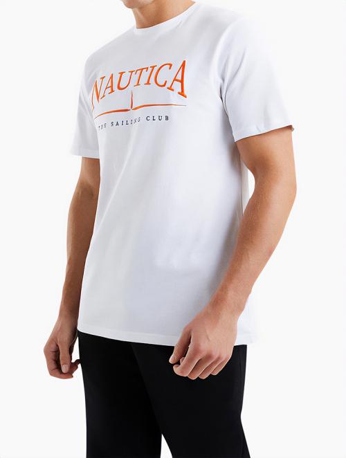 Nautica White Basic Ss Tee