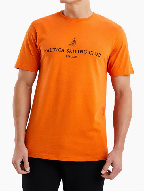 Nautica Orange Basic Ss Tee