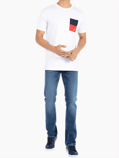 Nautica White Basic Ss Tee