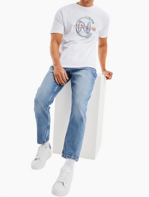 Nautica White Basic Ss Tee