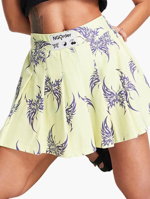 New Girl Order  Butterfly Print Co-Ord Mini Tennis Skirt 