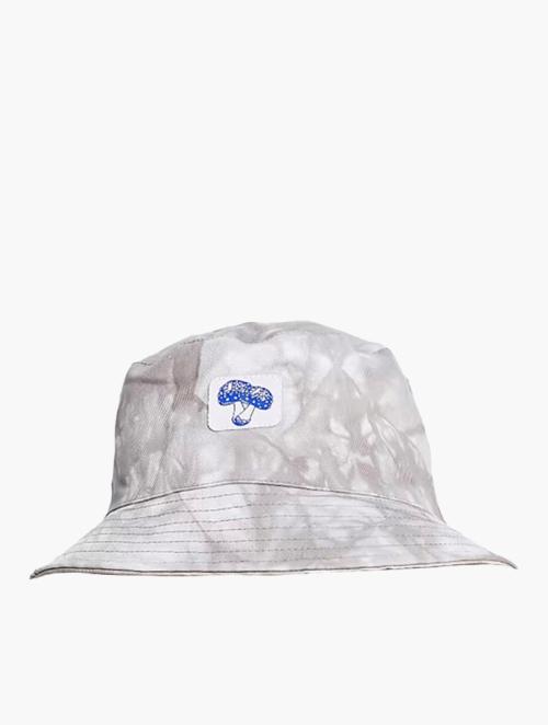 New Girl Order Grey Tie Dye Mushroom Badge Bucket Hat  