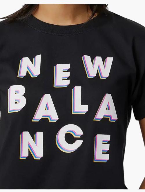 New Balance Black Relentless Heather Tech Ss Print