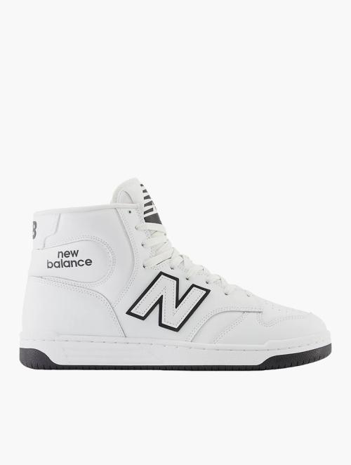 New Balance White & Black 480 High Top Sneaker 