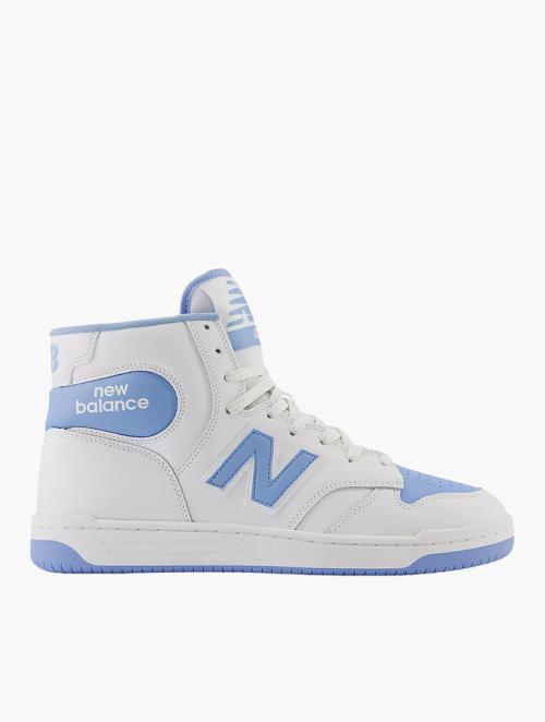 New Balance White With Team Carolina Blue 480 Unisex High Top Sneakers