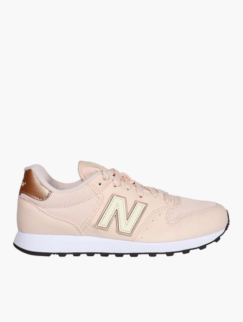 New Balance Pink & White 500 Sneakers