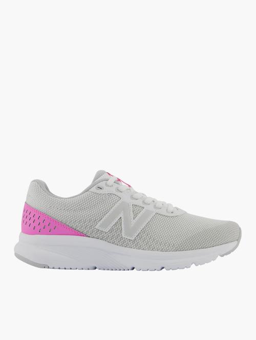 New Balance White & Vibrant Pink 411 V2 Sneakers