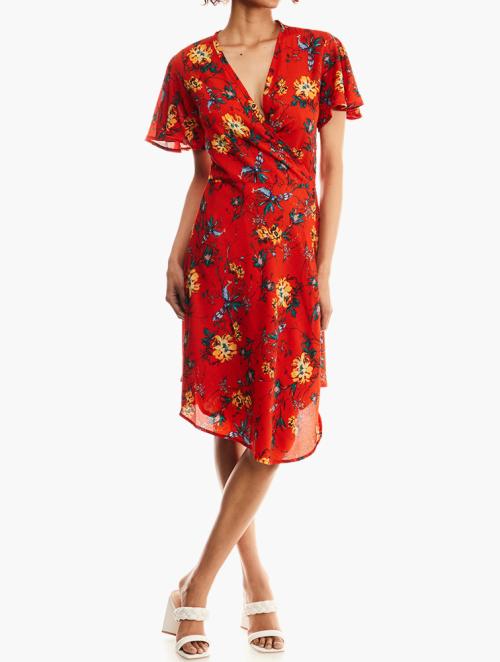 Nomad Daisy Orange Floral Dress