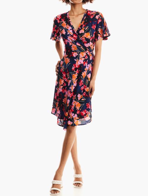 Nomad Navy & Red Floral Dress