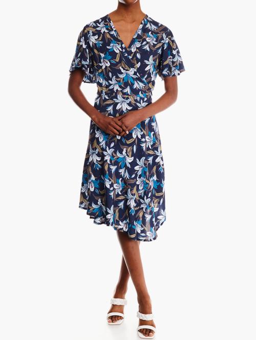 Nomad Navy Lily Pattern Dress