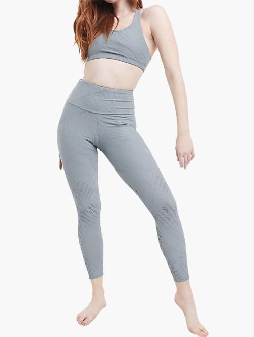 ONZIE Soft Blue Linear High Waisted Yoga 7/8 Leggings  