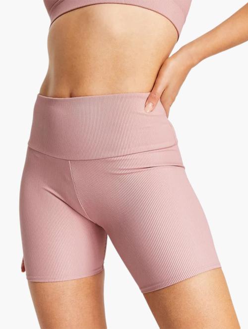 ONZIE Pink Ribbed Bike Shorts