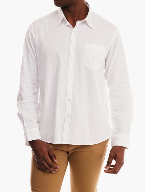 Original Penguin White Long Sleeve Button Down Shirt