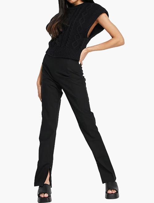 & Other Stories Black Cotton Jersey Pants