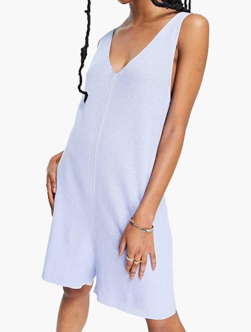 & Other Stories Lilac Knitted Sleeveless Romper