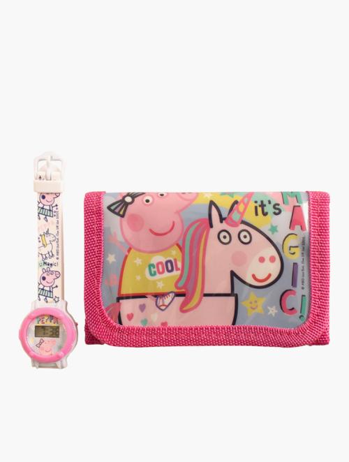 Peppa Pig Pink Peppa Pig Wallet And Watch Set