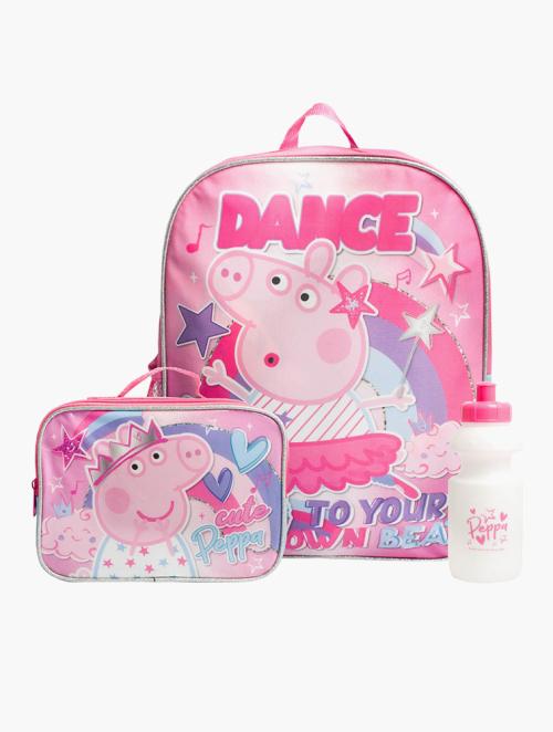 Peppa Pig Girls Pink Peppa Pig Backpack & Lunch Bag Set