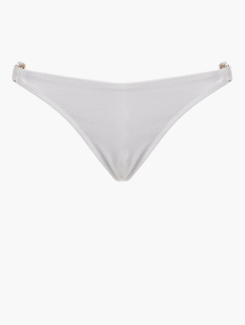 Pick 'n Pay Clothing Real Text Trim Bikini Bottom White