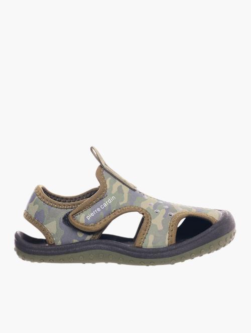 Pierre Cardin Green Camo Brooklyn Aqua Sandals