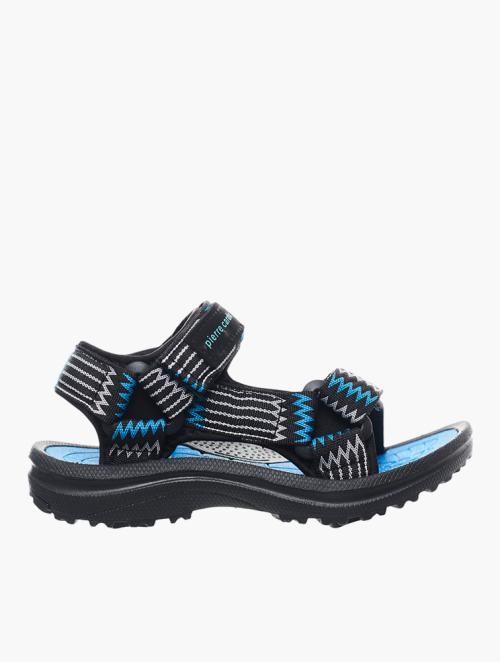 Pierre Cardin Black & Blue Casey Adventure Sandals