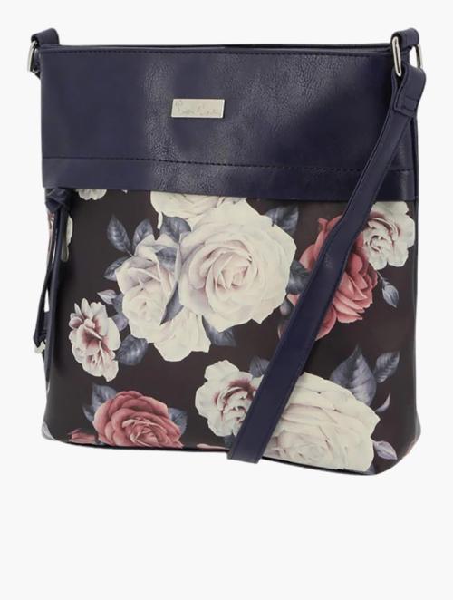 Pierre Cardin Black Pierre Cardin Romantic Floral Crossbody Bag