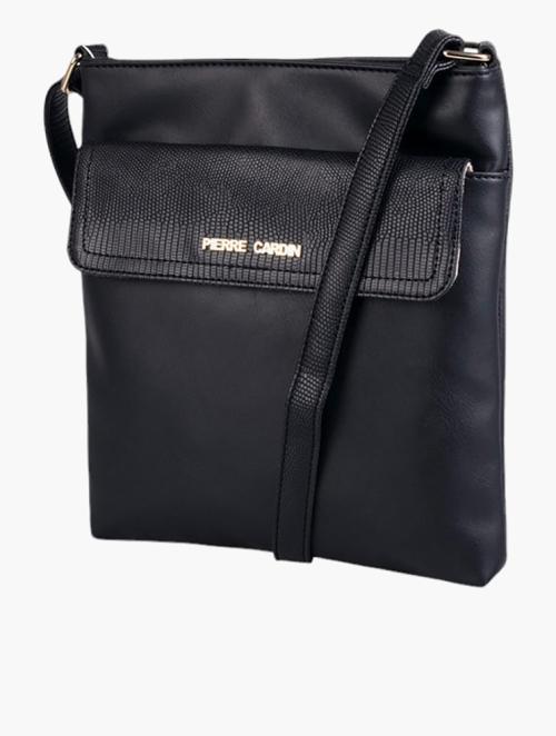 Pierre Cardin Black Pierre Cardin Londi Textured Trim Crossbody