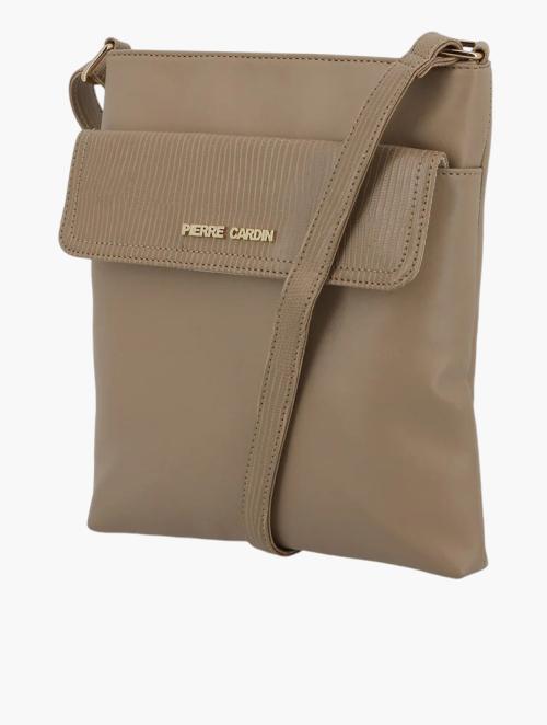 Pierre Cardin Brown Londi Texture Trim Crossbody