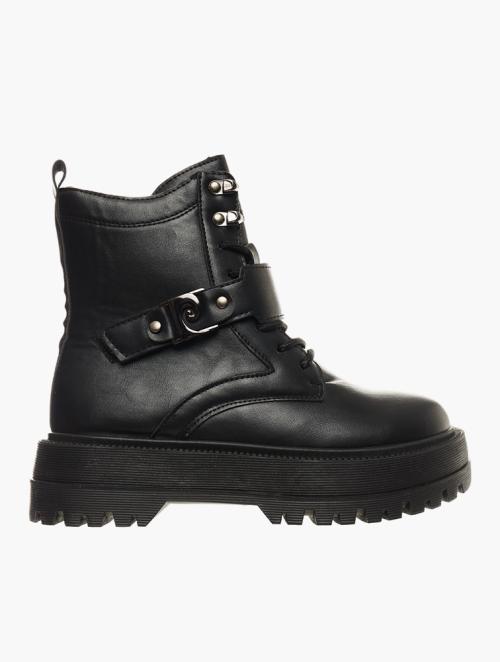 Pierre Cardin Black Jamy 1 Lace Up Boots