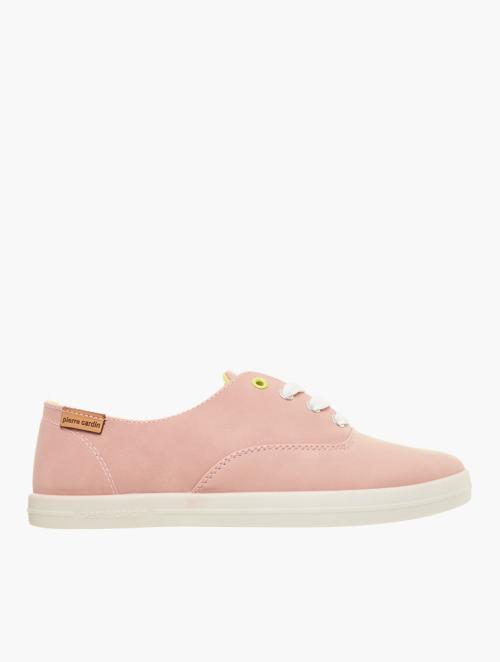 Pierre Cardin Light Pink & White Jeanne 1 Classic Lace Up Sneakers