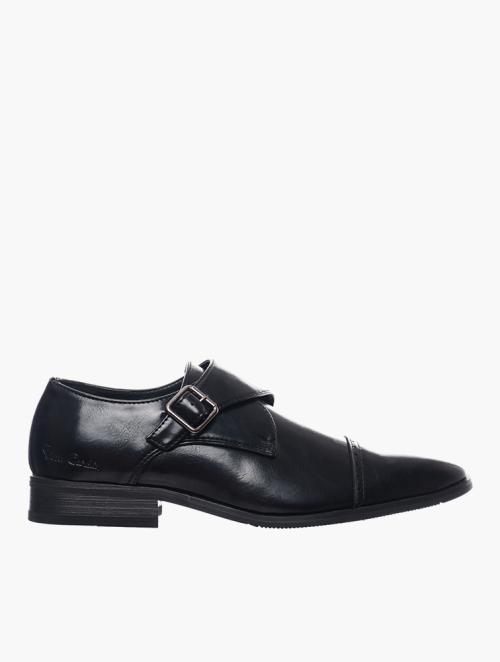 Pierre Cardin Black Square Toe Formal Shoes
