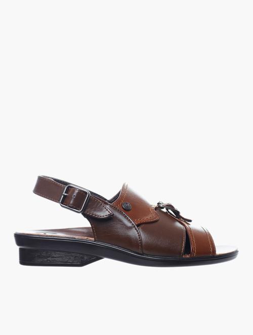 Pierre Cardin Brown Ankle Strap Sandals