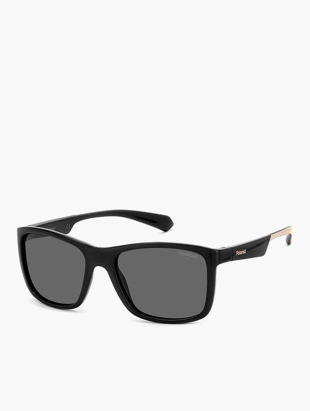 Polaroid Grey Polarized Rectangular Sunglasses