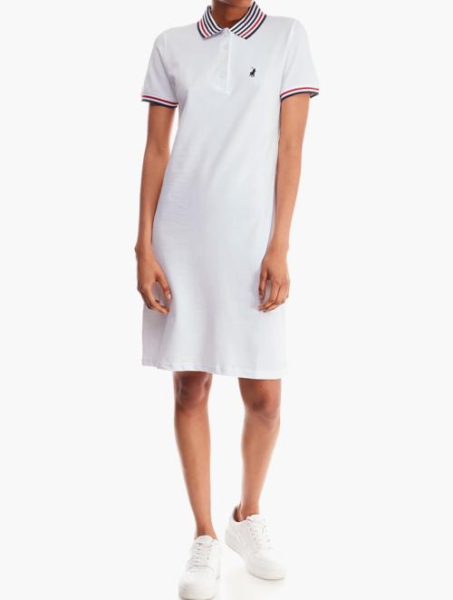 Polo White Essential Short Sleeve Golfer Dress