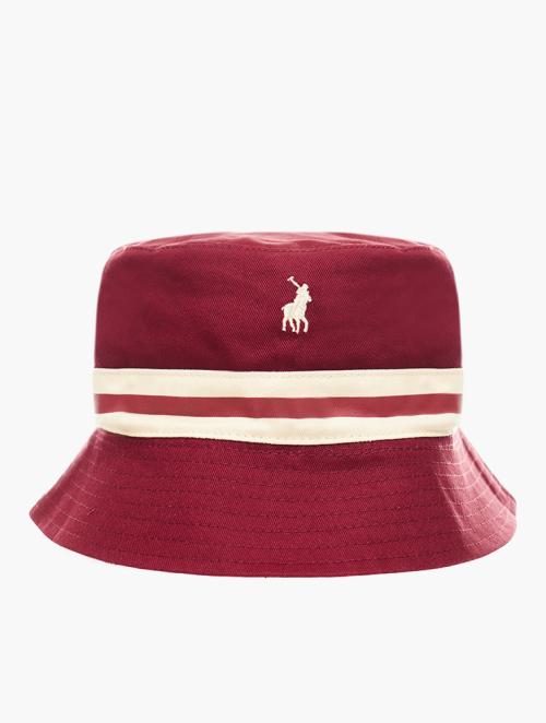 Polo Burgundy Monogram Reversible Bucket Hat