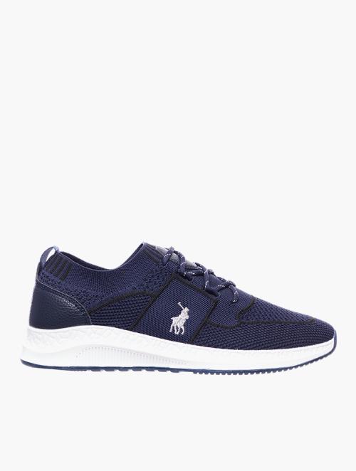 Polo Navy Crest Side Flash Knit Sneakers