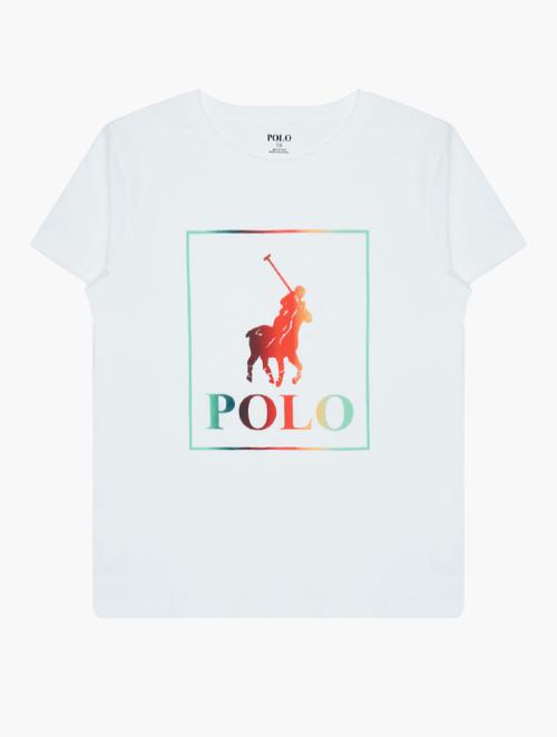 Polo White Olivia Printed Tee