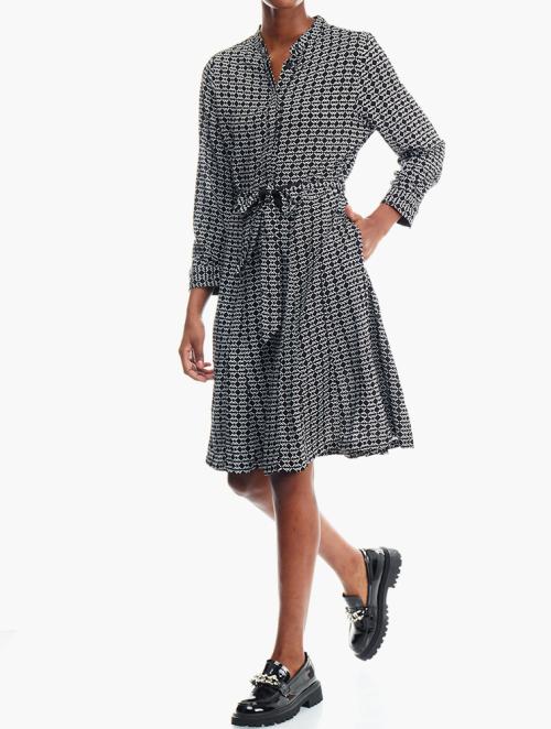 Polo Black Lily Monogram Belted Dress