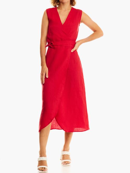 Polo Red Kourtney Sleeveless Wrap Dress