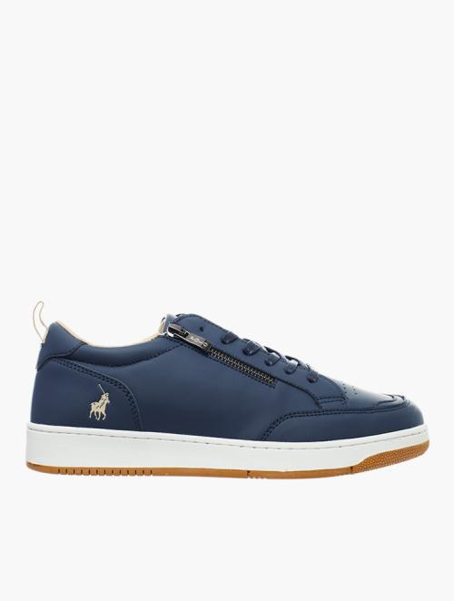 Polo Navy Zip Lace Up Sneakers
