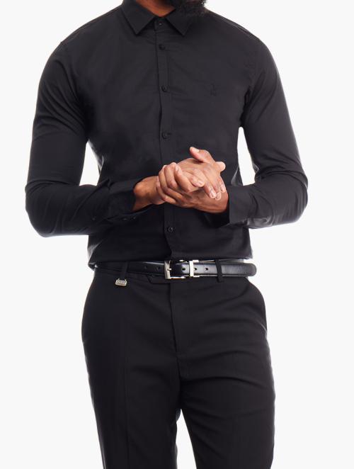 Polo Black Stretch Long Sleeve Shirt