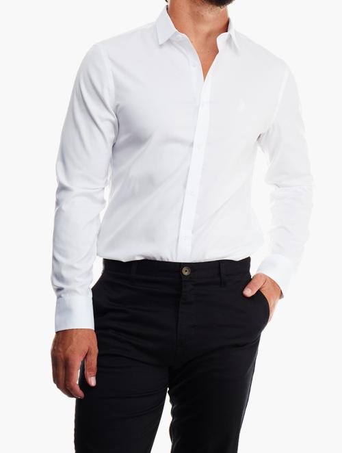 Polo White Logo Long Sleeve Shirt