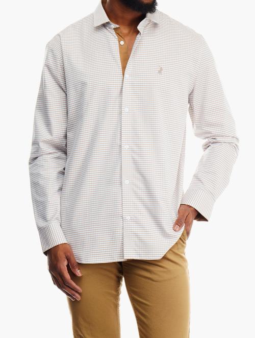 Polo Stone Gingham Long Sleeve Shirt