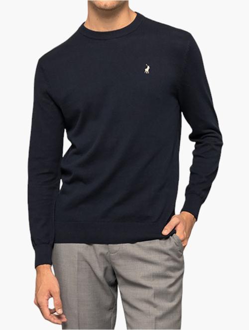 Polo Navy Long Sleeve Essential Crew Neck Knitwear
