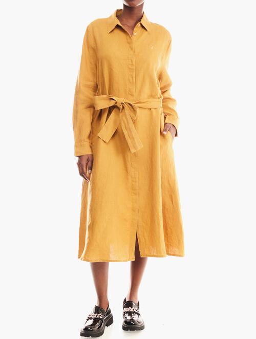 Polo Mustard Lily Linen Dress