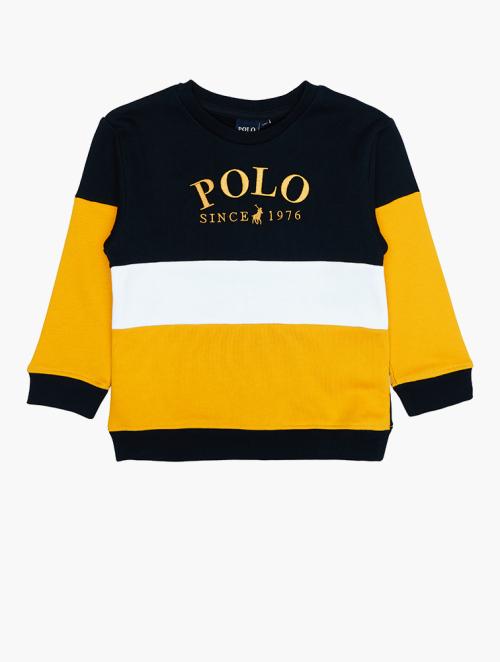 Polo Yellow Boys Gavin Colour Blocked Sweater