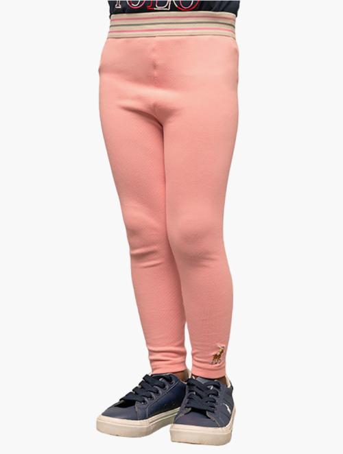 Polo Pink Girls Bianca Textured Leggings