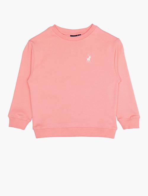 Polo Pink Girls Wendy Crew Neck Sweater