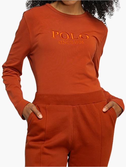 Polo Rust Zyanda Long Sleeve Logo T-Shirt